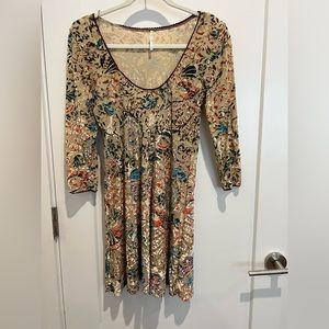 Free People velvet patterned dress | Medium